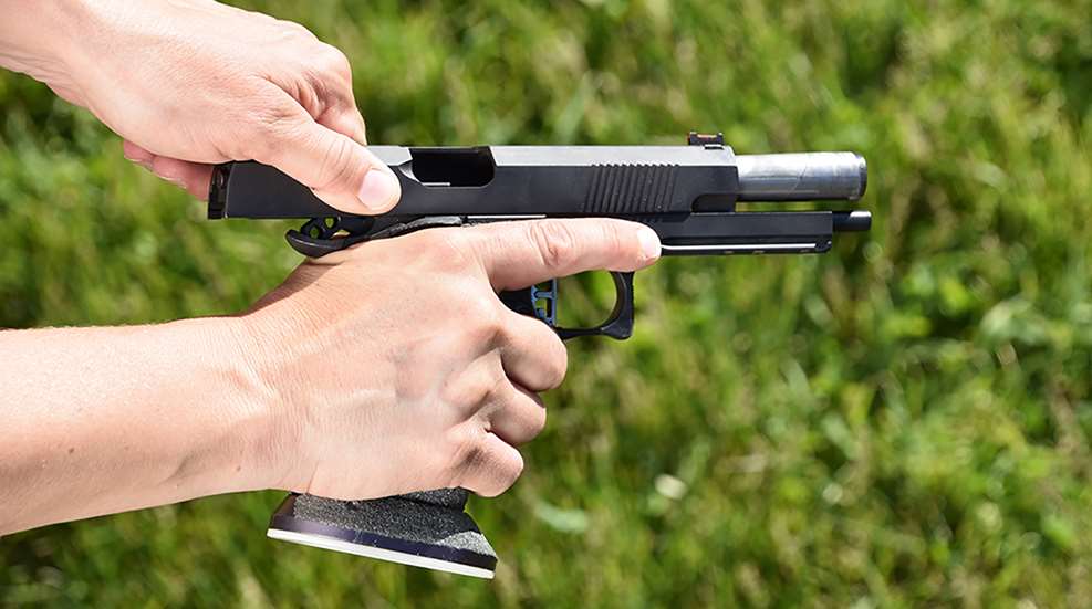 Racking Pistol Slide