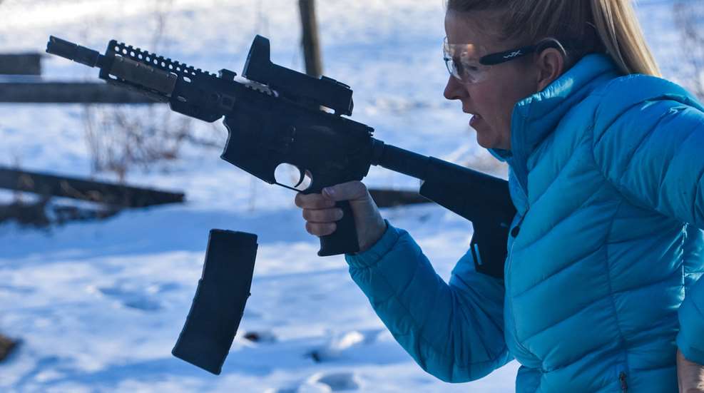 Becky Yackley With Ar Carbine