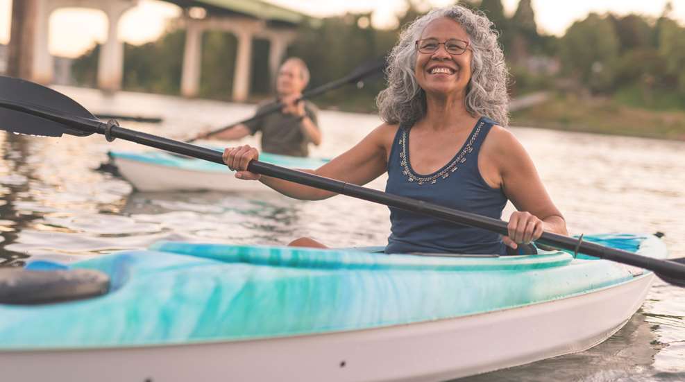Woman Kayaking