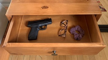 handgun in nightstand