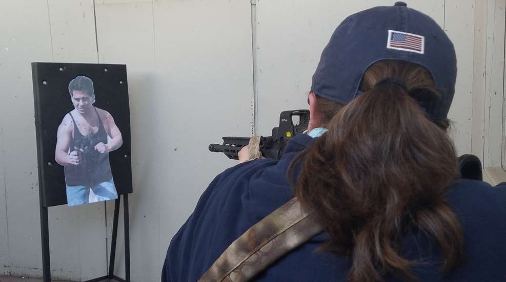 Woman Shooting Criminal Target