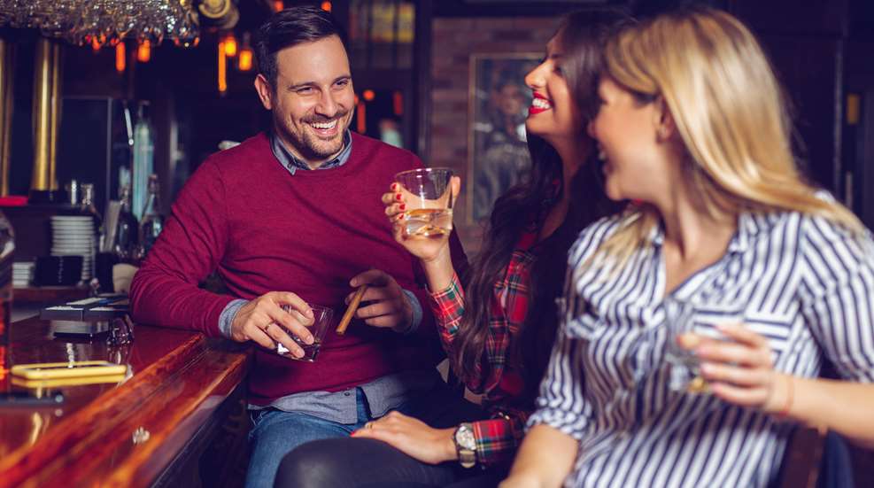 Deering Man With Women At Bar
