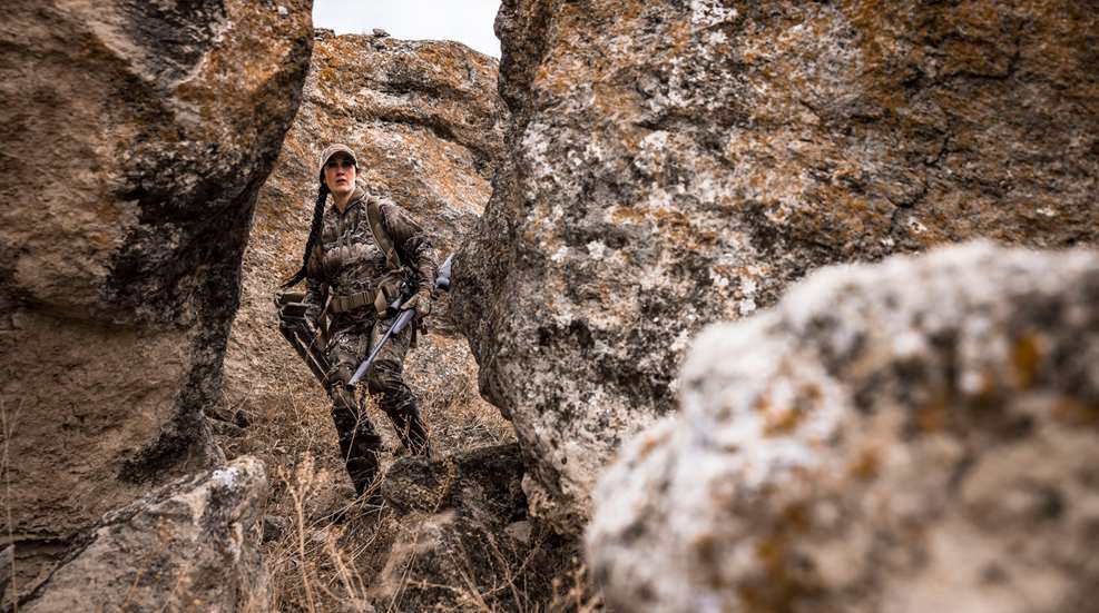 Bachman Adversity Climbing Between Rocks