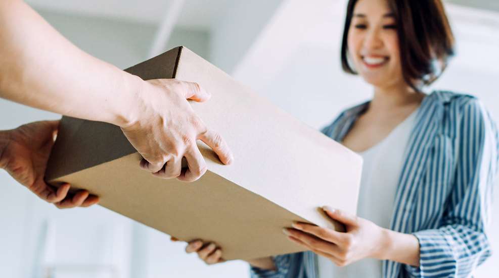 Woman Receiving Package