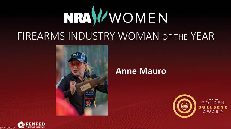NRA Women | NRA Golden Bullseye Winner Anne Mauro Accepts Award at NRA Annual Meetings & Exhibits
