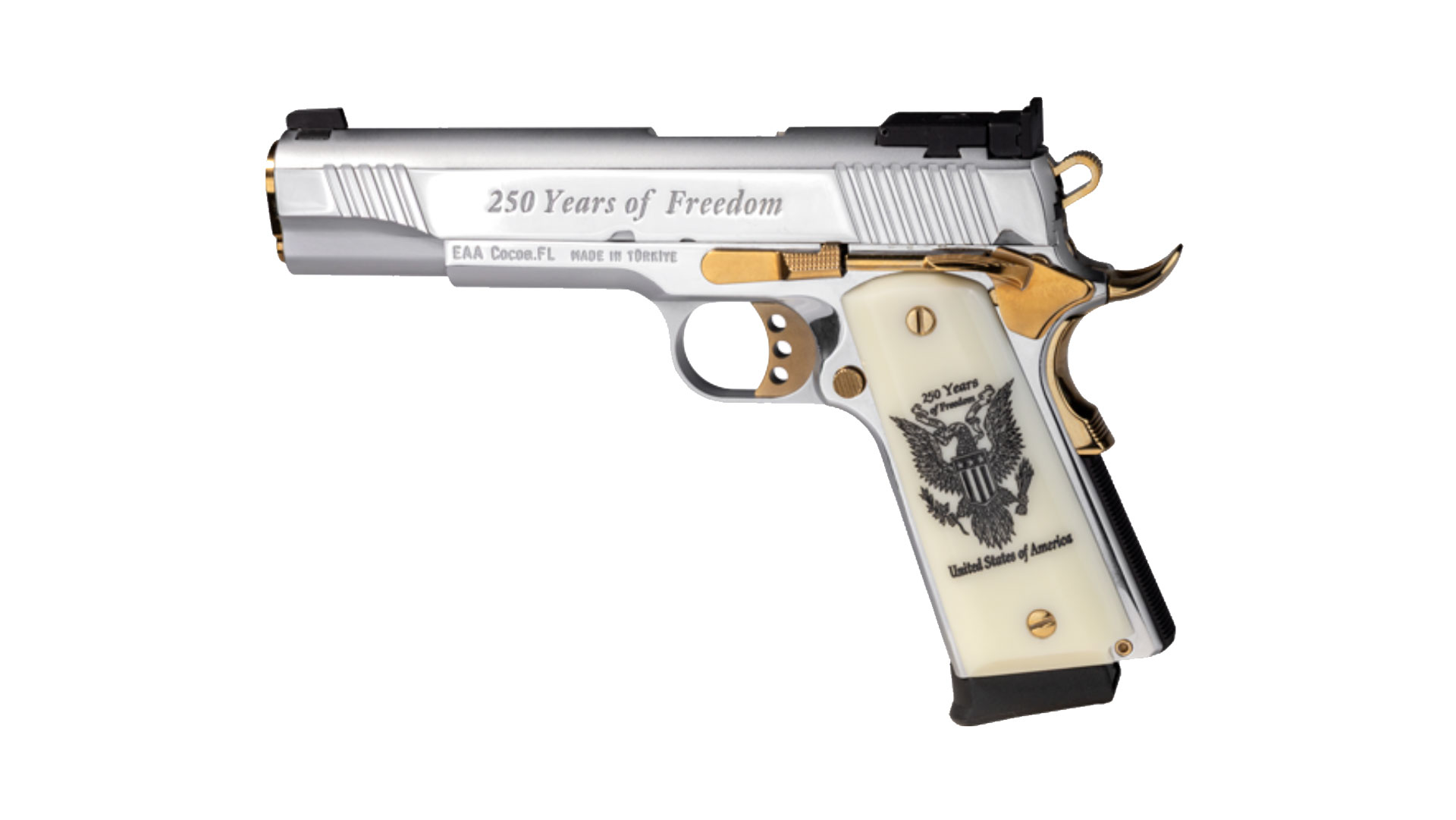NRA Women | New Guns 2026: EAA MC 1911 250th Anniversary of U.S. Independence Special Edition Pistol 