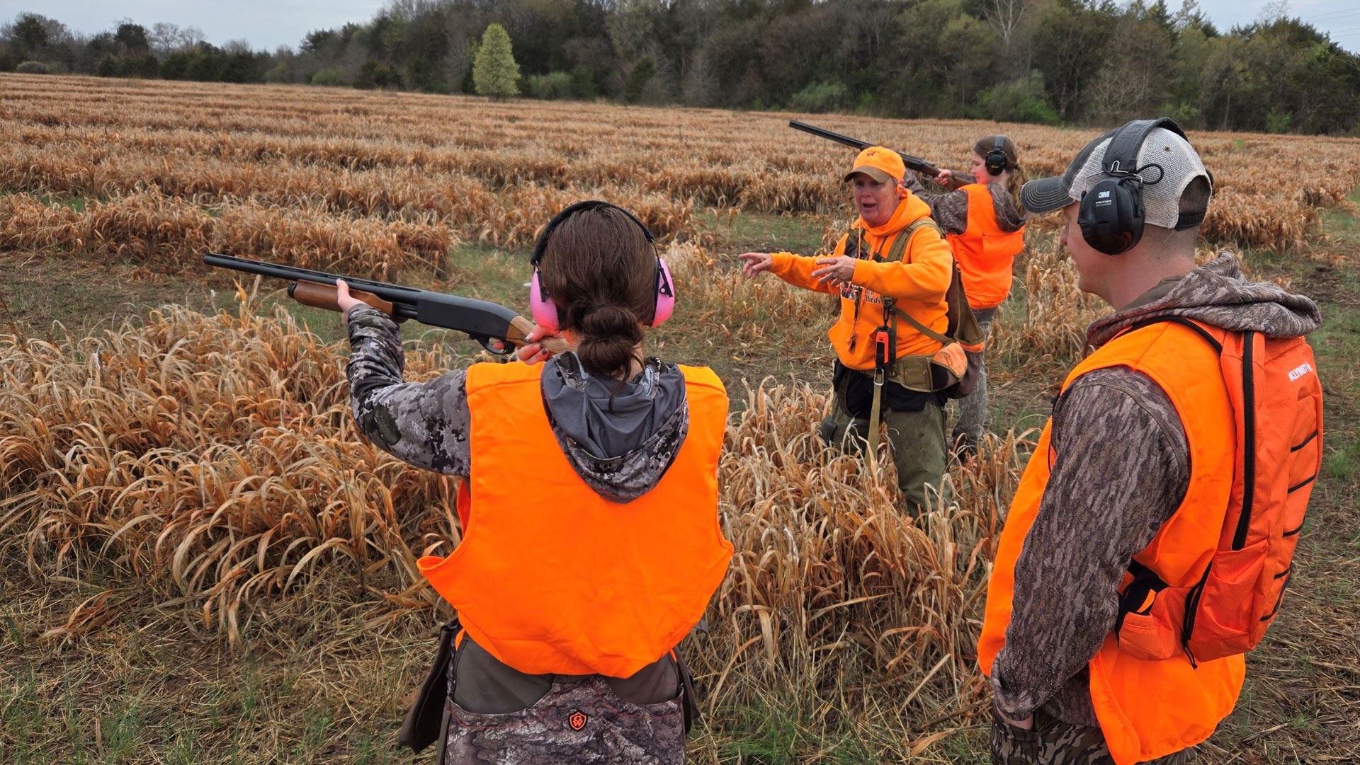 Fike Pheasants Sharon Worked With Mykah And Sydney To Teach Them How To Set Up For Flush Small File