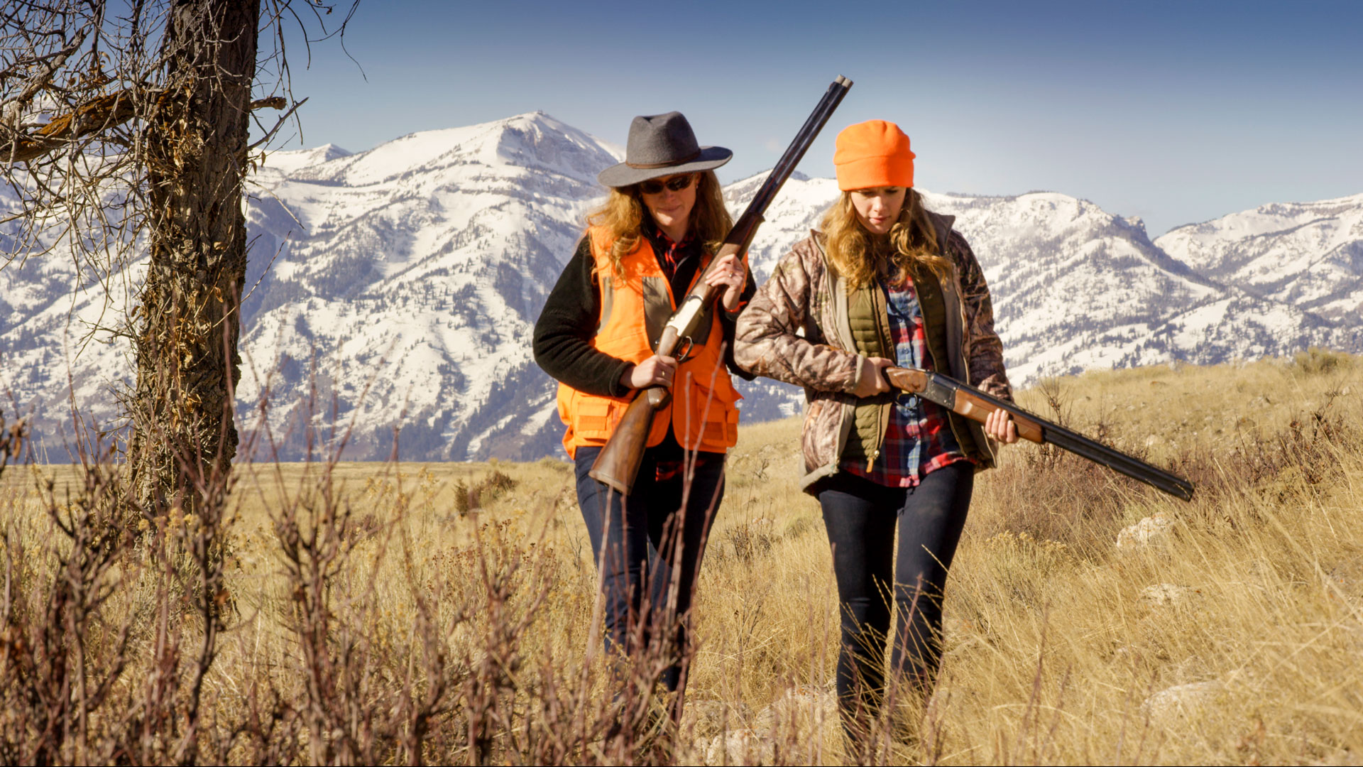 Two Women Hunting National Elk Refuge Wyoming Fws Image