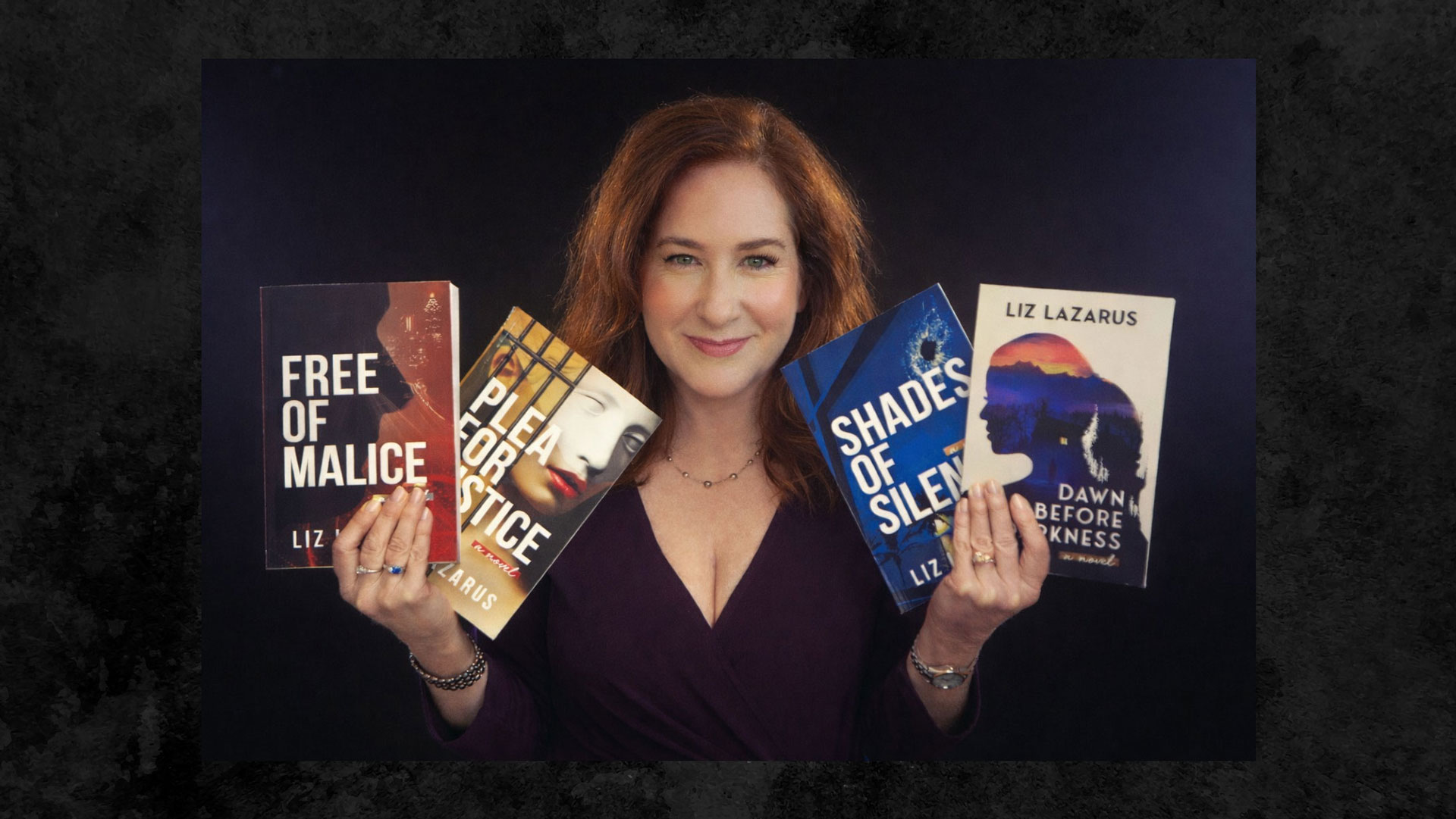 Liz Lazarus Holding Books