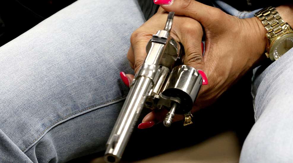 Arm Populace Woman Holding Revolver
