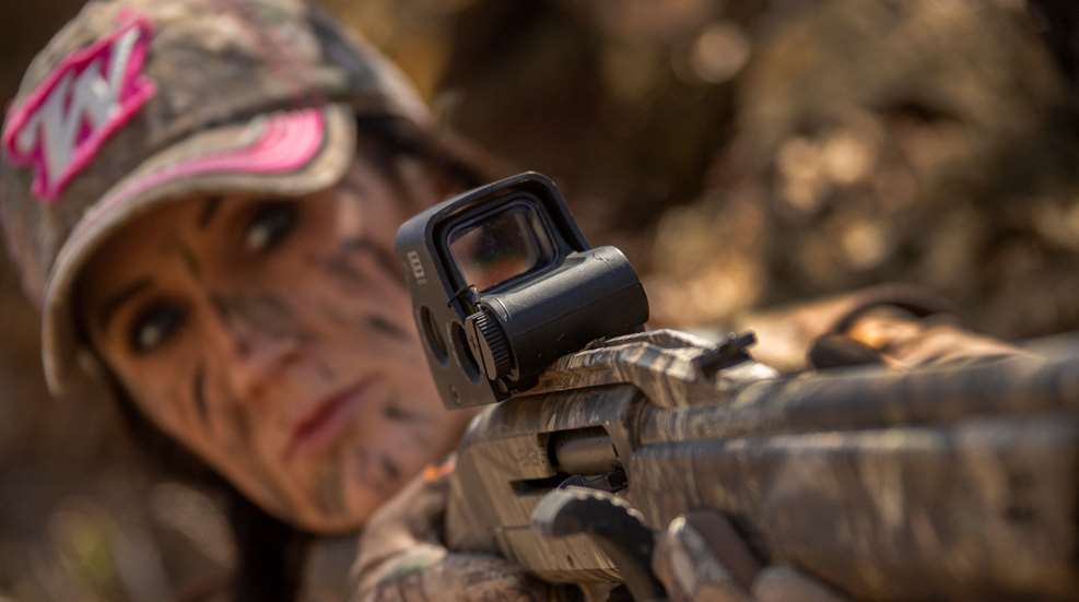Bachman Looking Down Eotec Sight On Winchester Turkey Gun