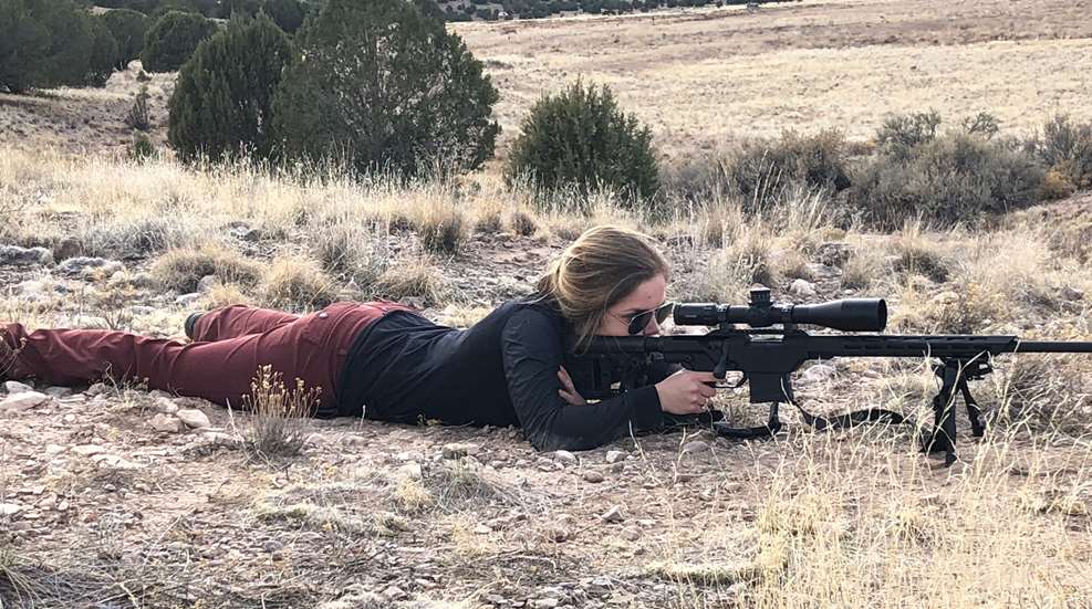 Woman Rifle Prone