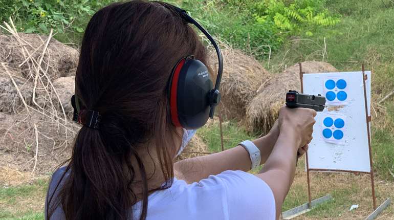Rao Concentration Shooting Close To Target Photo By Rao