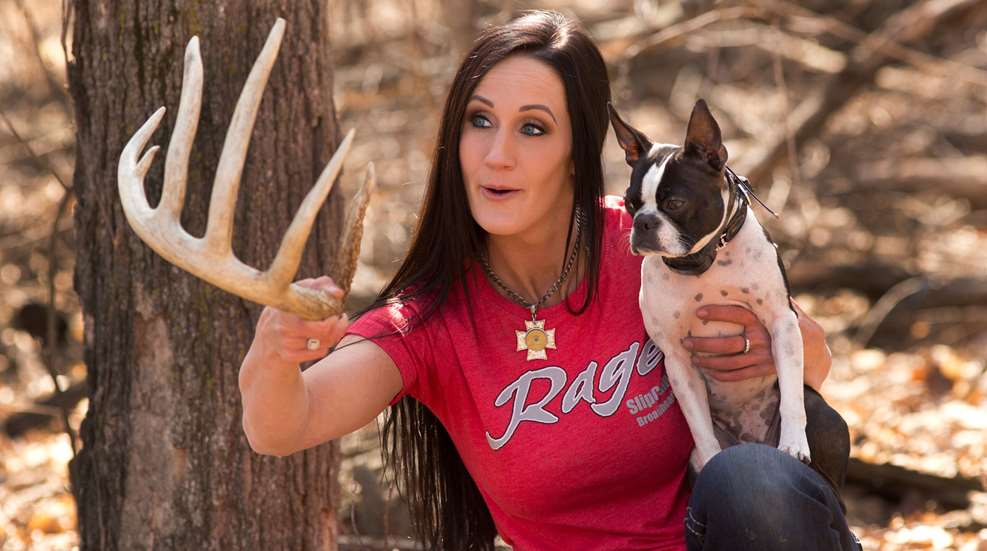 Melissa Bachman Shed Hunting Boston Terrier
