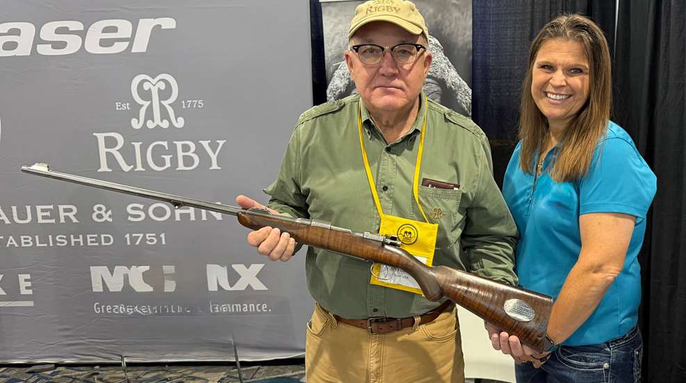 Rao Corbett Gary Duffey And Heidi With Jim Corbett's .275 Rigby Photo By Rao