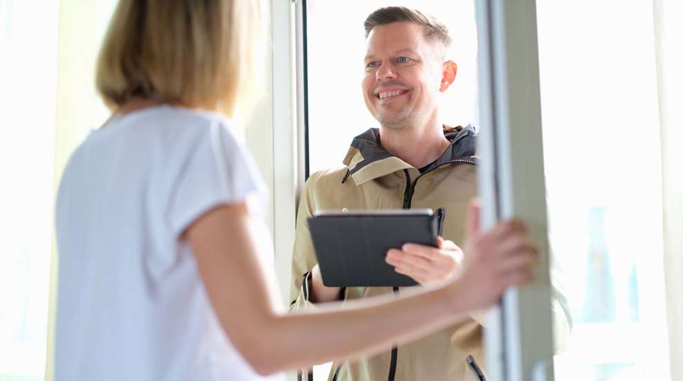 Deering Interview Woman Answering Door To Stranger